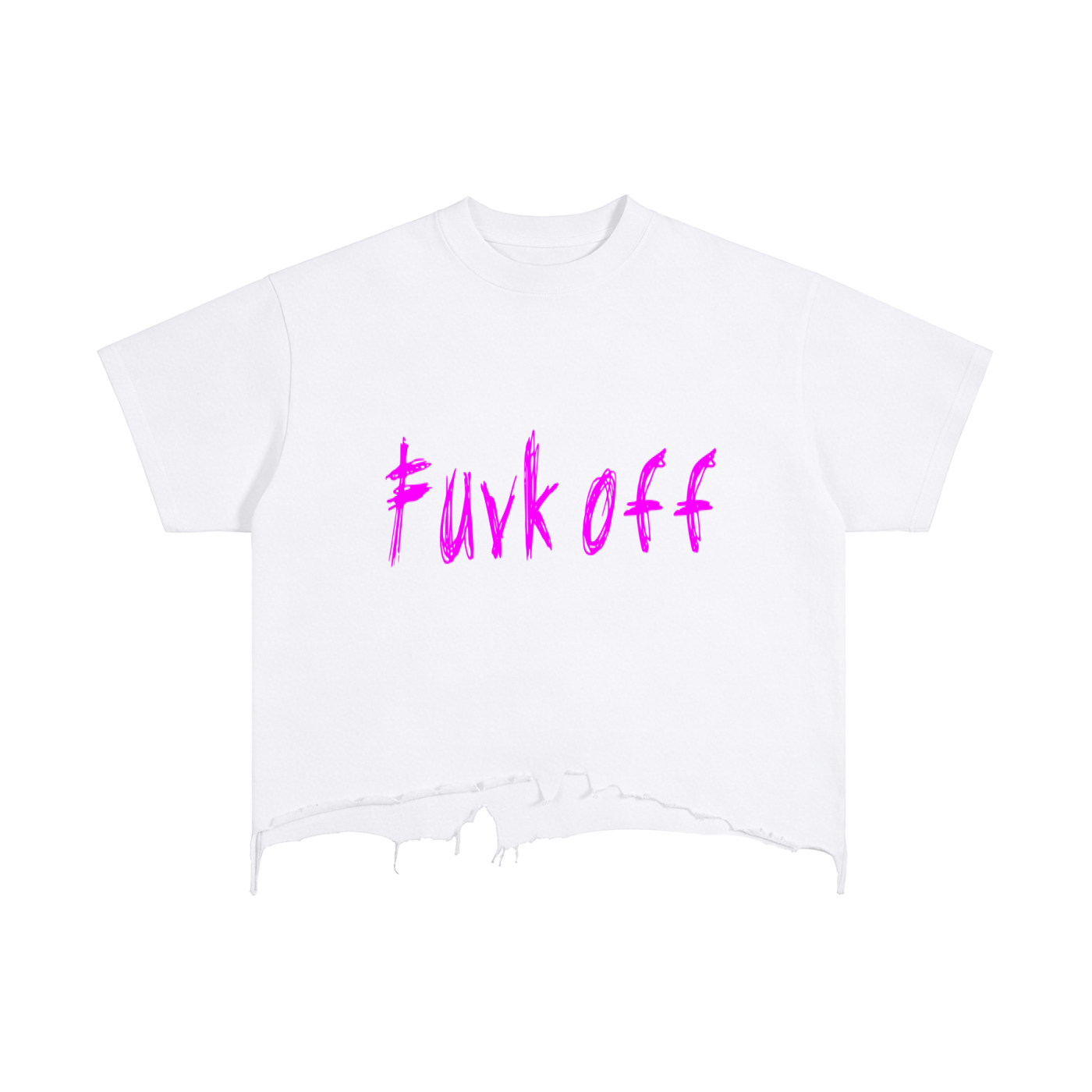 Vintage Wash Boxy Distressed Hem T-Shirt