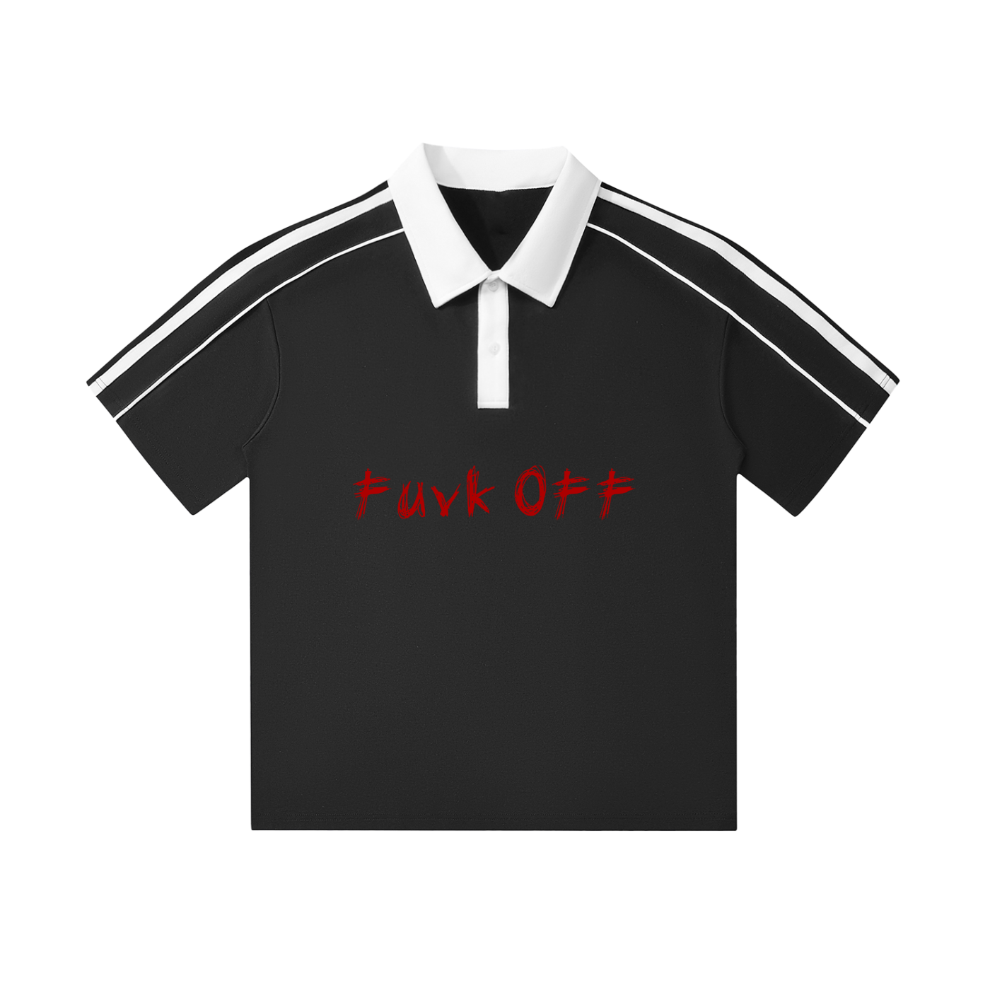 Collar shirt black & white